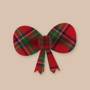 noeud tartan rouge